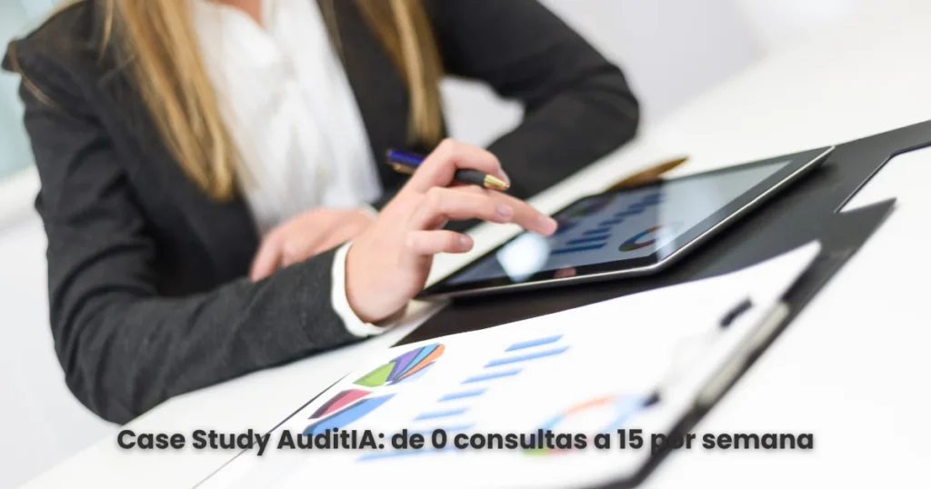 analizando métricas en tablet durante auditoría digital