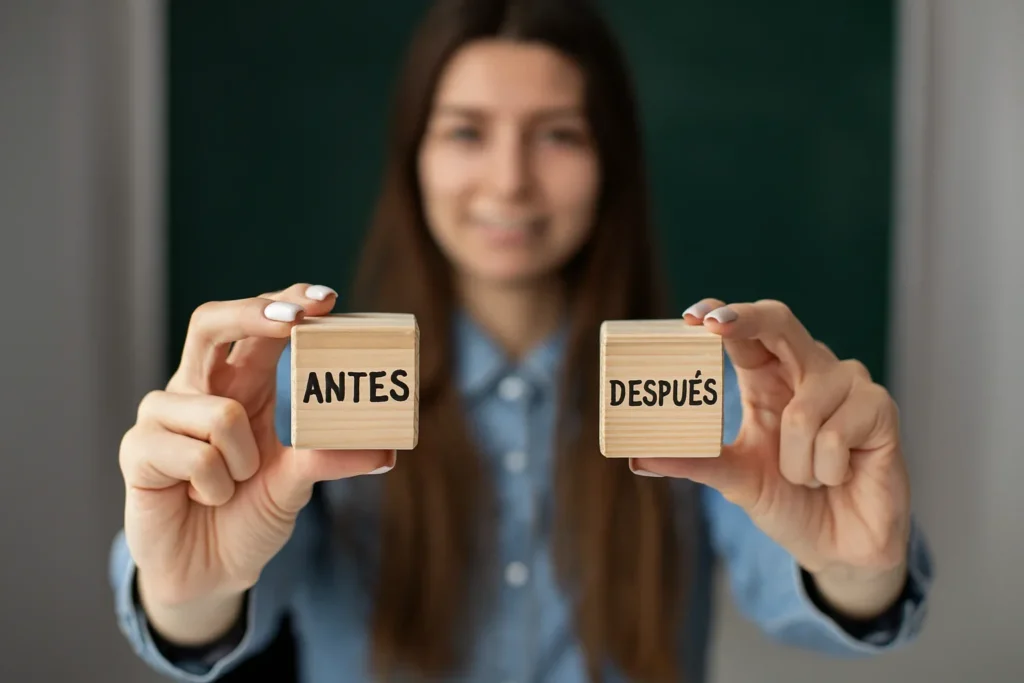 bloques con antes y después representando cambios tras auditoría digital